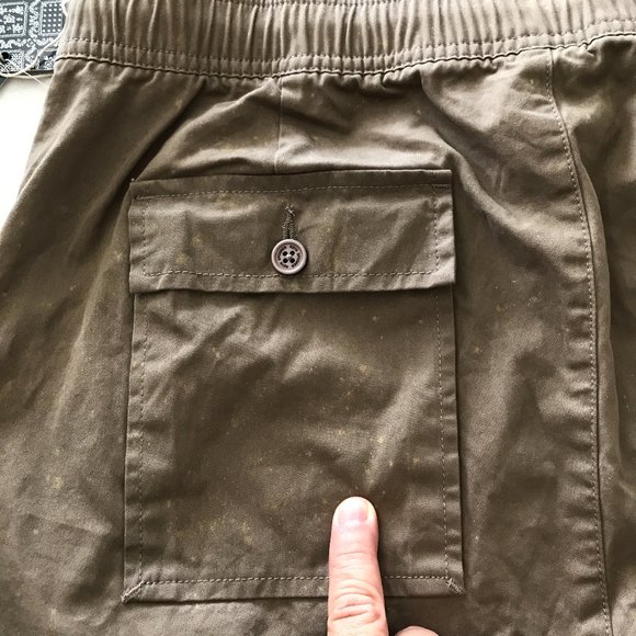 Reyn Spooner Khaki Pants Men Size Large Brown Tie Waist Mid Rise Straight Leg - Picture 12 of 16